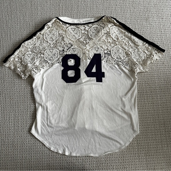 We The Free Baseball Like RMCU 84 Lace Insert Top Shirt - Picture 5 of 7